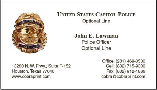 law enforcement business cards